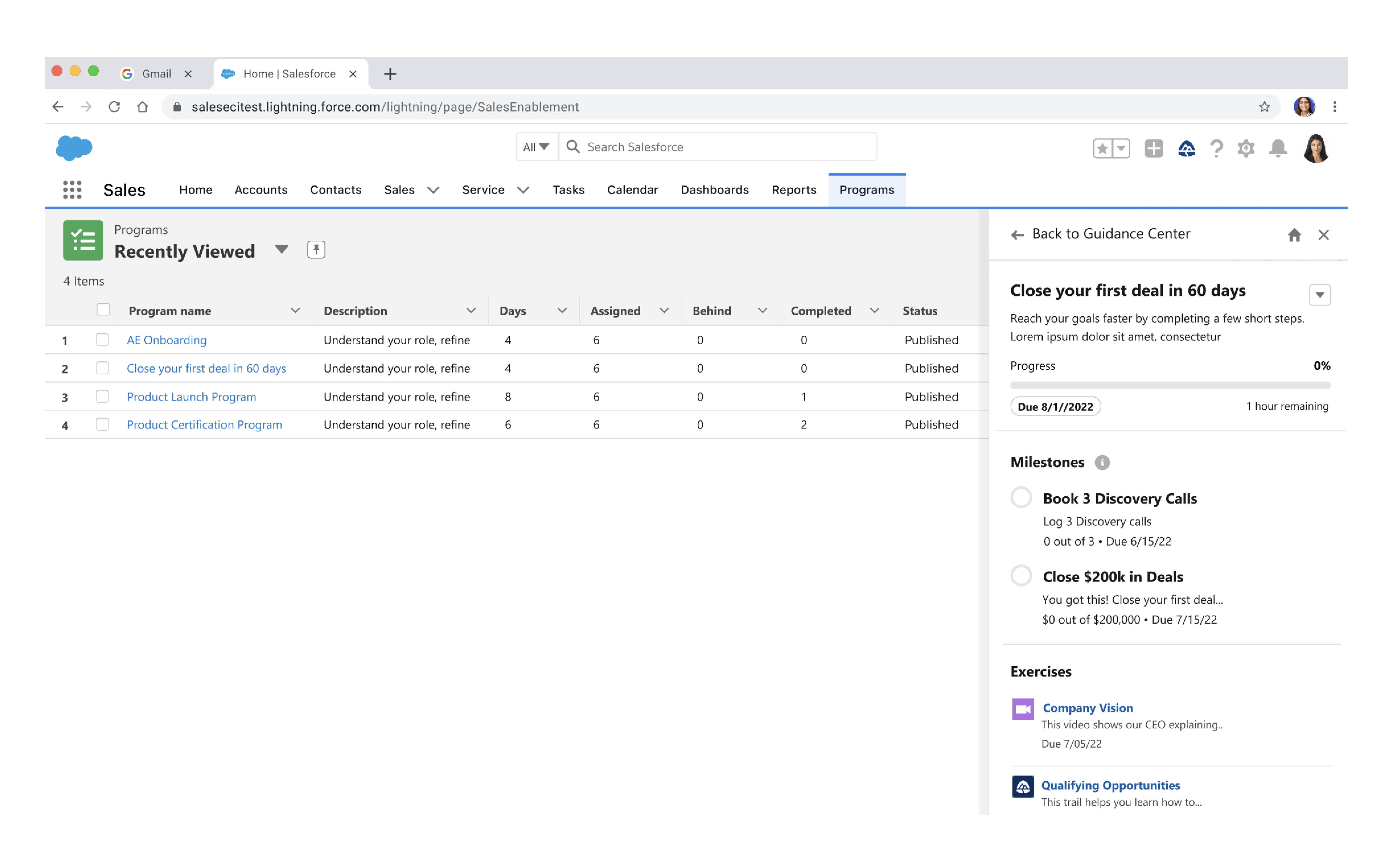 Sales Enablement Program Builder and Guidance Center