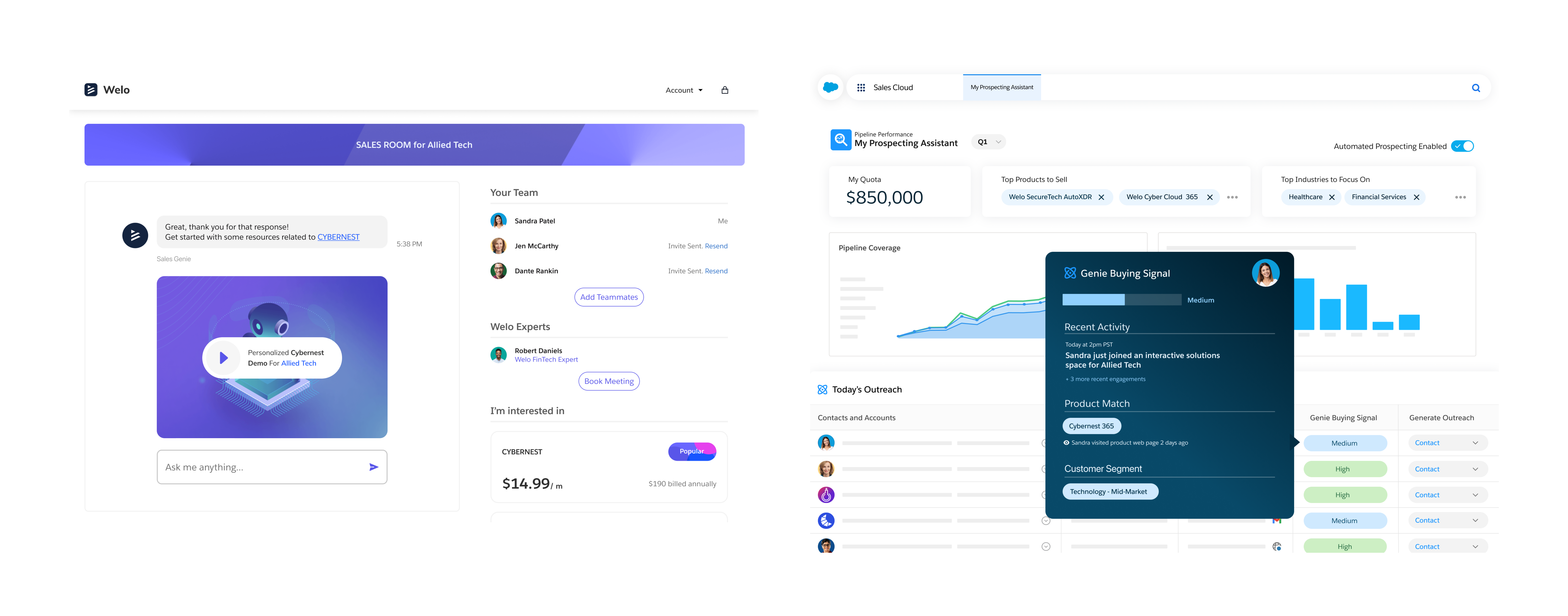 Northstar vision prototypes for AI prospecting
